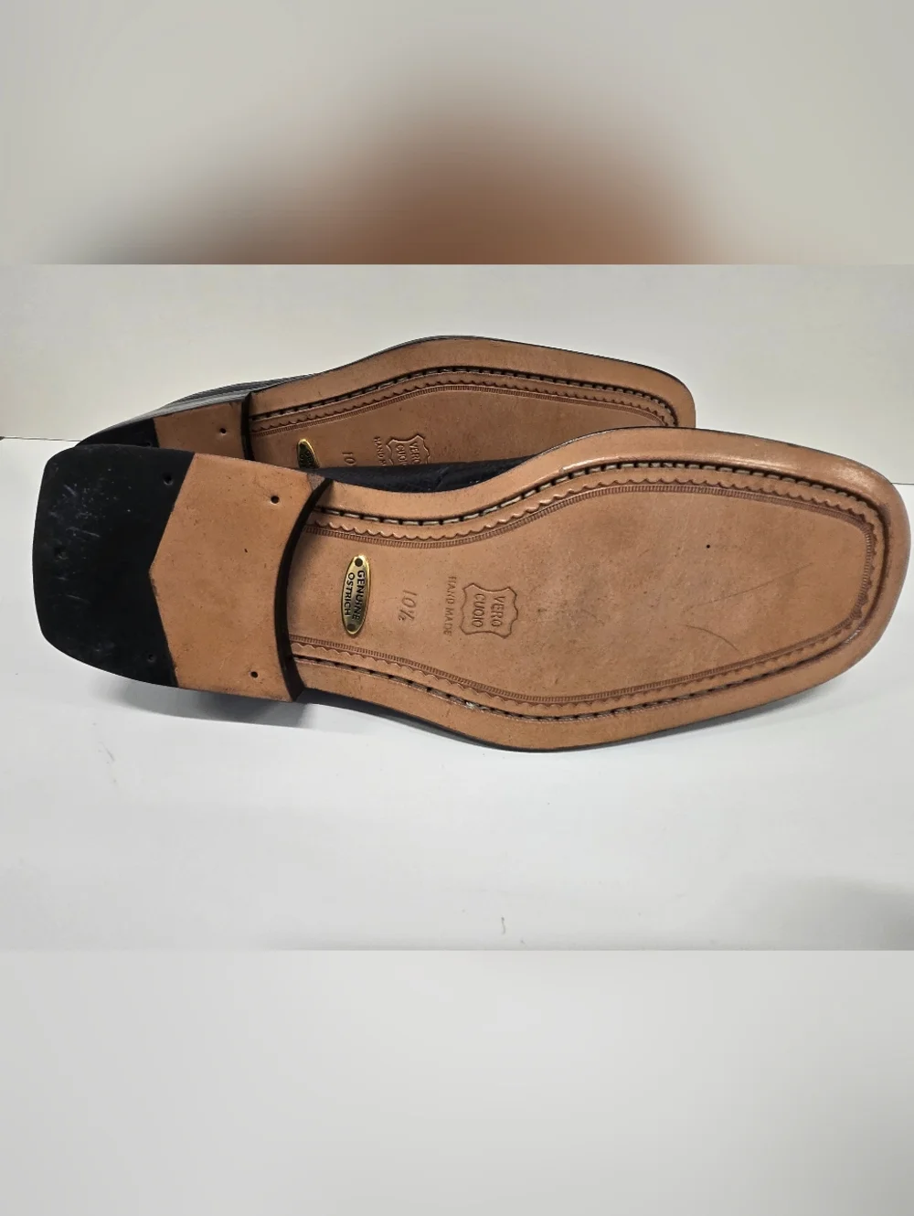 Belvedere Studio Genuine OSTRICH  Oxford Lace Up Shoes‎ SZ 10.5